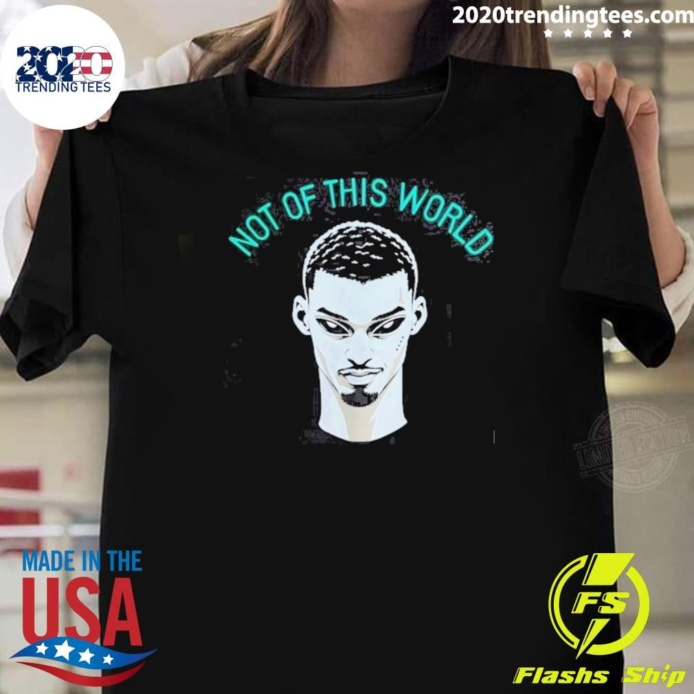 Victor Wembanyama Alien San Antonio Spurs Basketball Not Of This World Shirt Unisex T-shirt, Sweatshirt, Hoodie, Long Sleeve Tee - T-Shirt, Sweatshirt, Hoodie