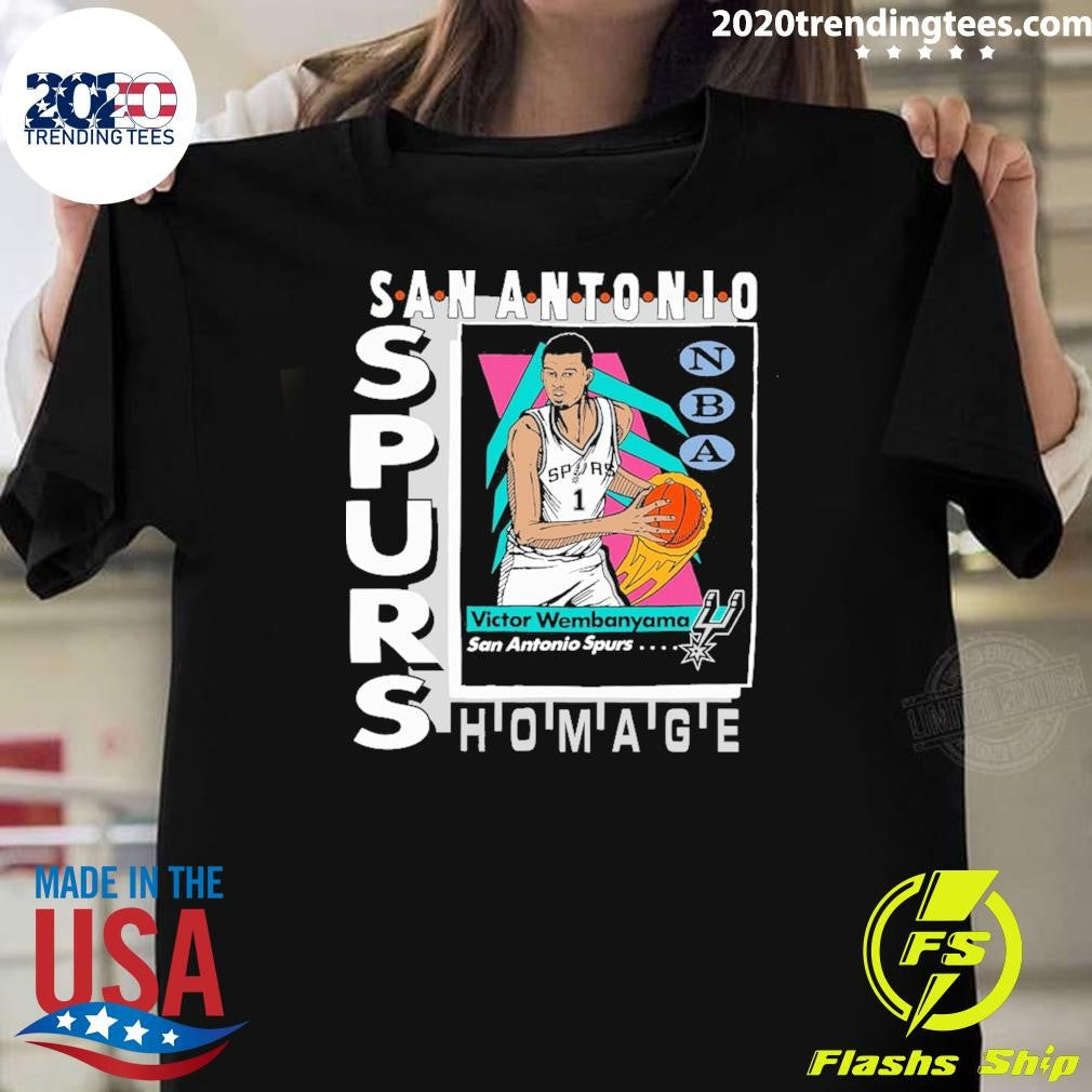 Victor Wembanyama San Antonio Spurs Homage Topps Trading Card Tri-Blend Shirt Unisex T-shirt, Sweatshirt, Hoodie, Long Sleeve Tee - T-Shirt, Sweatshirt, Hoodie