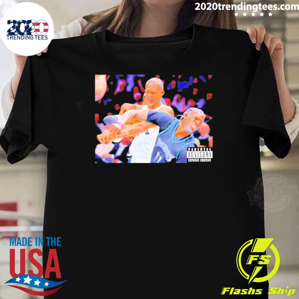 Victor-wembanyama Elbow On Naz-reid San Antonio Spurs And Minnesota Timberwolves Nba Playoffs 2026 Shirt - T-Shirt, Sweatshirt, Hoodie