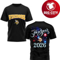 Vikings Happy New Year 2026 Two Sided Shirt Unisex T-shirt, Sweatshirt, Hoodie, Long Sleeve Tee - T-Shirt, Sweatshirt, Hoodie