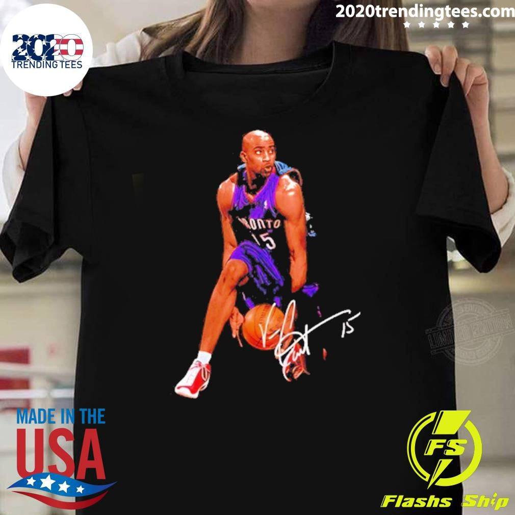 Vince Carter Toronto Raptors Air Canada Signature Shirt Unisex T-shirt, Sweatshirt, Hoodie, Long Sleeve Tee - T-Shirt, Sweatshirt, Hoodie