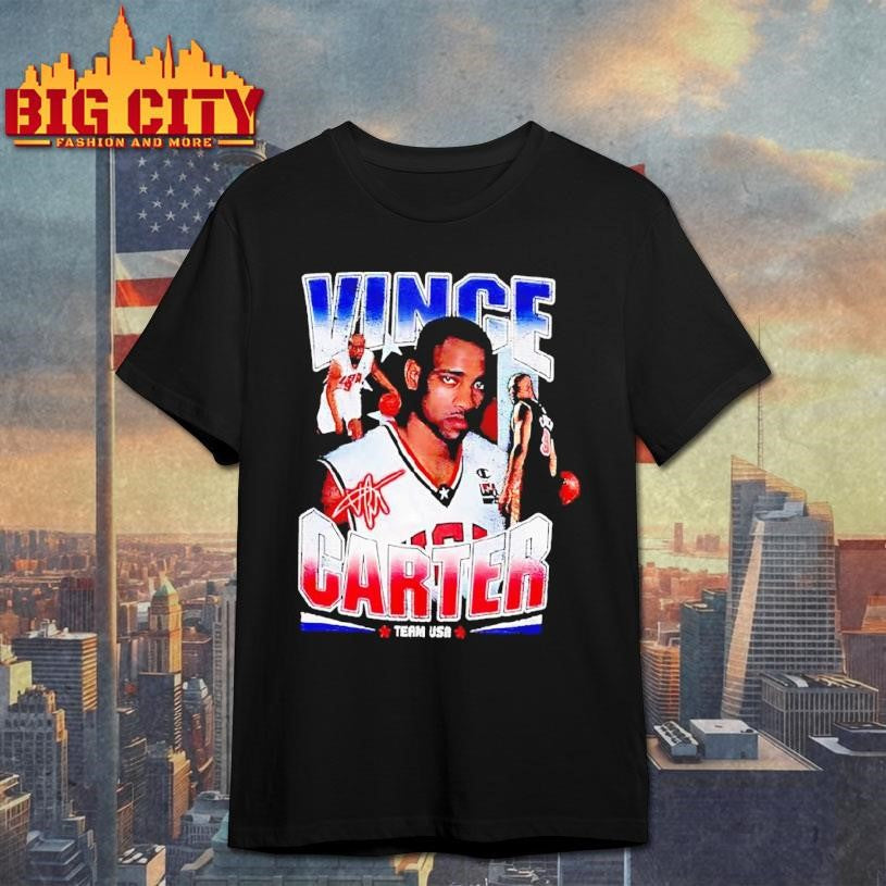 Vince Carter Usa Basketball Team Usa Signature Shirt Unisex T-shirt, Sweatshirt, Hoodie, Long Sleeve Tee - T-Shirt, Sweatshirt, Hoodie