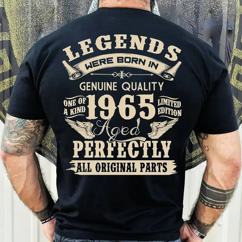 Vintage 1965 Shirt Legends Were Born 1965 Dad'S Perfect 59th Made USA 100% Cotton Fabric T-Shirts, Hoodie, Sweatshirt - T-Shirt, Sweatshirt, Hoodie