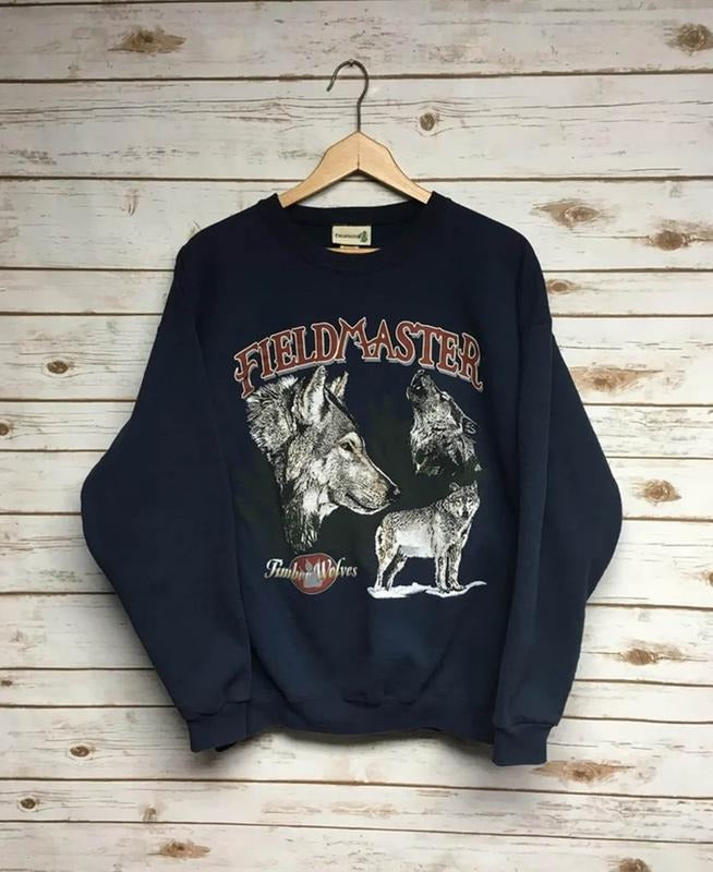 Vintage 90'S Timber Wolf Wolves Howling Wolf Lone Wolf Nature Scene Animal Print Menswear Athletic T-Shirts, Hoodie, Sweatshirt - T-Shirt, Sweatshirt, Hoodie