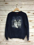 Vintage 90'S Wolf Wolves Crew Neck Lone Wolf Animal Print Outdoor Nature Scene Menswear Athletic T-Shirts, Hoodie, Sweatshirt - T-Shirt, Sweatshirt, Hoodie