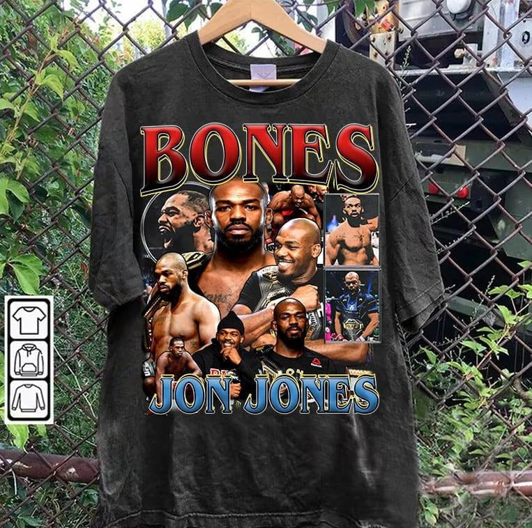 Vintage 90s Bones Jones Jon Jones American Professional Boxer Man Woman T-Shirts, Hoodie, Sweatshirt - T-Shirt, Sweatshirt, Hoodie