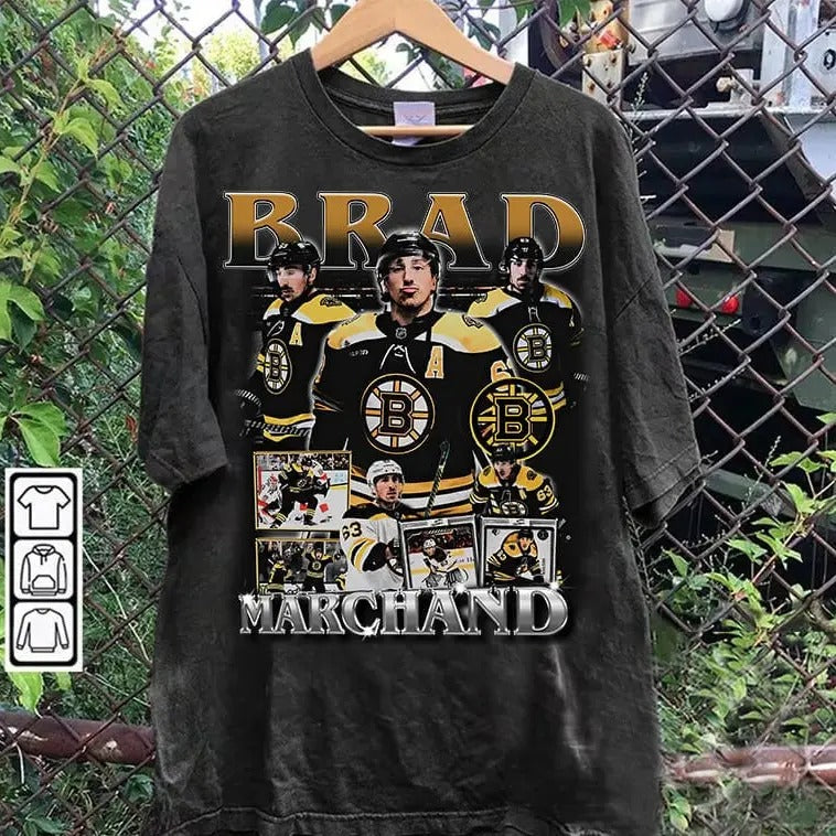 Vintage 90s Brad Marchand Brad Marchand Retro American Ice Hockey Man Woman T-Shirts, Hoodie, Sweatshirt - T-Shirt, Sweatshirt, Hoodie