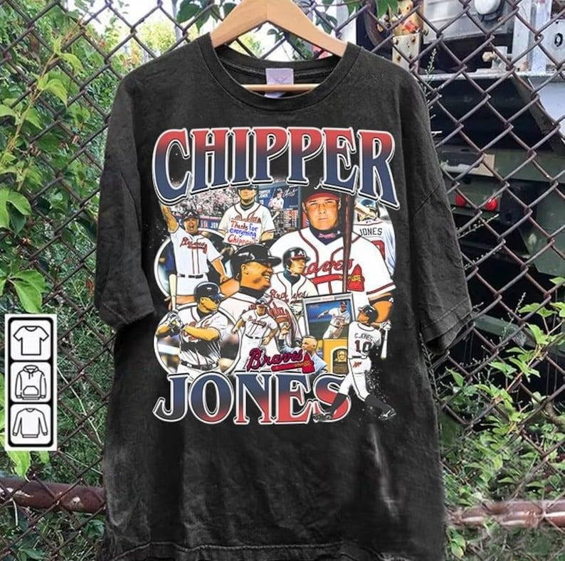 Vintage 90s Chipper Jones Chipper Jones Retro American Baseball Man Woman T-Shirts, Hoodie, Sweatshirt - T-Shirt, Sweatshirt, Hoodie
