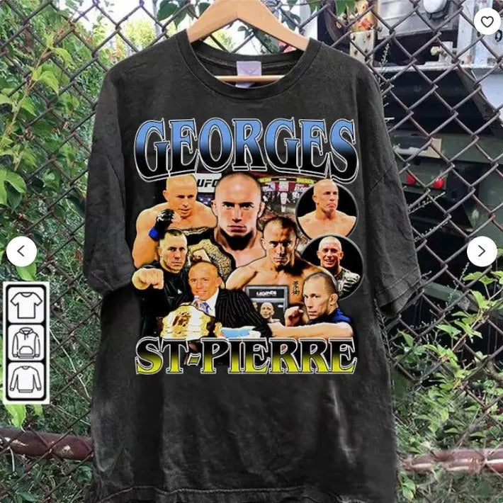 Vintage 90s Georges St Pierre Georges St Pierre Retro Mixed Martial Artist Man Woman T-Shirts, Hoodie, Sweatshirt - T-Shirt, Sweatshirt, Hoodie