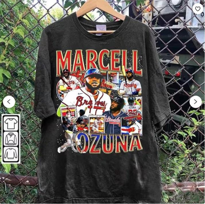 Vintage 90s Marcell Ozuna Marcell Ozuna Retro American Baseball Man Woman Fan T-Shirts, Hoodie, Sweatshirt - T-Shirt, Sweatshirt, Hoodie