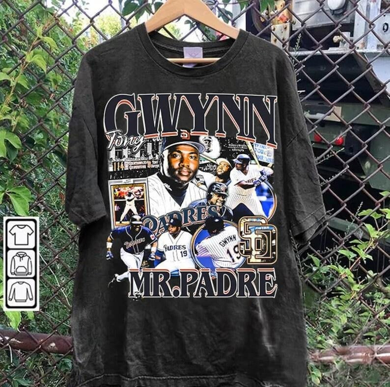 Vintage 90s Tony Gwynn Tony Gwynn Vintage Retro American Baseball Man Woman Fan T-Shirts, Hoodie, Sweatshirt - T-Shirt, Sweatshirt, Hoodie