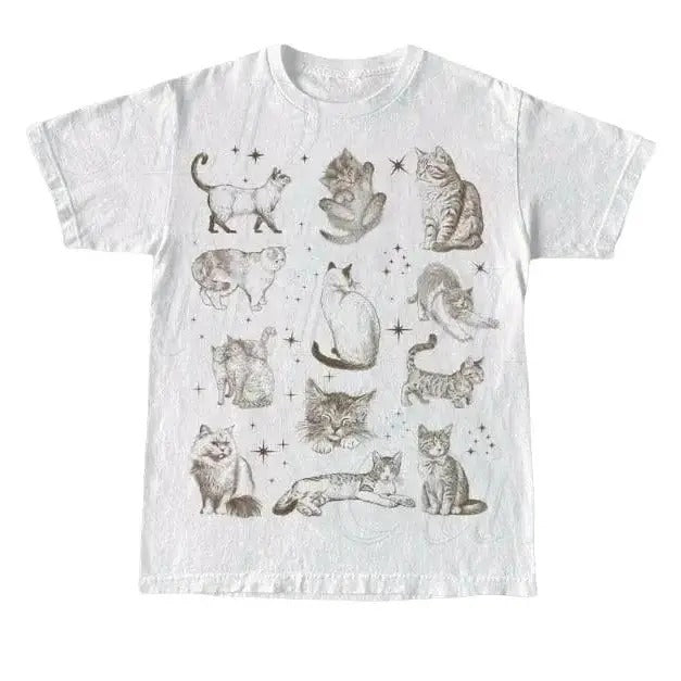 Vintage 90s Tattoo Cat Retro Kitten Nature Shirt Cat Lovers Cats Space Relaxed Funny Menswear Top T-Shirts, Hoodie, Sweatshirt - T-Shirt, Sweatshirt, Hoodie