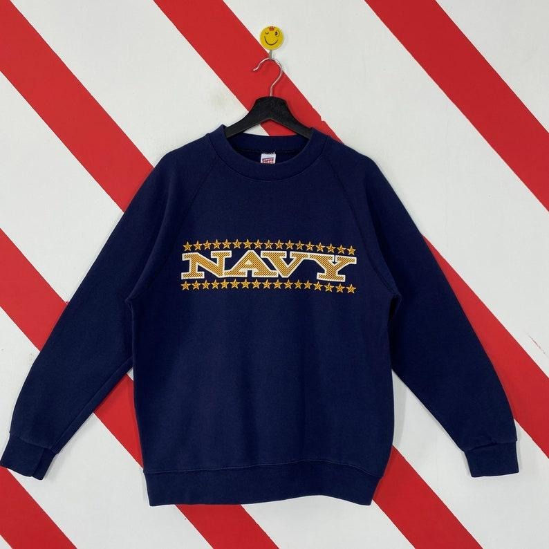 Vintage 90s US Navy US Navy United State Navy Military United State Navy Print Logo Cotton Menswear T-Shirts, Hoodie, Sweatshirt - T-Shirt, Sweatshirt, Hoodie