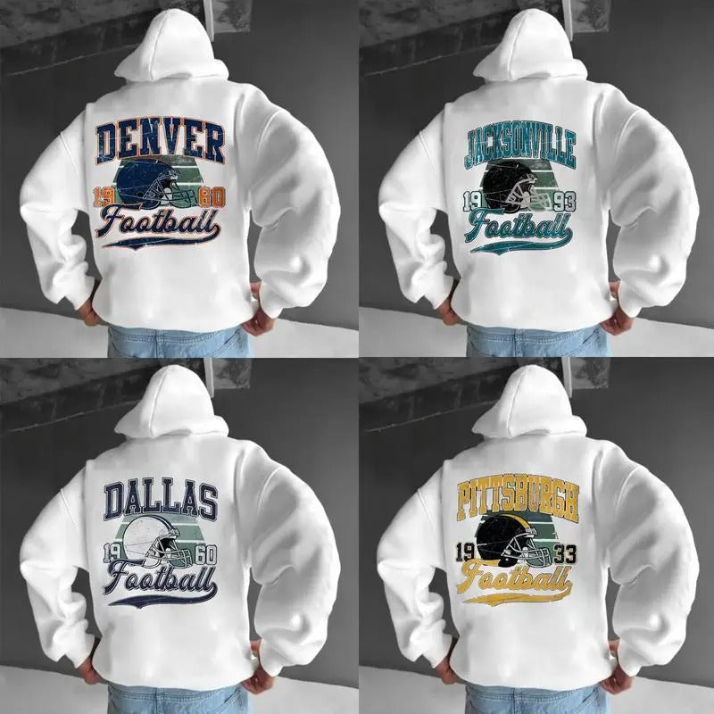 Vintage All Teams Football Classic Cotton Retro Loose Fit Machine Washable Menswear T-Shirts, Hoodie, Sweatshirt - T-Shirt, Sweatshirt, Hoodie