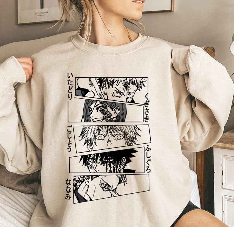 Vintage Anime Yuji Gojo Megumi Nanami Anime Lover Anime Anime Lover Anime T-Shirts, Hoodie, Sweatshirt - T-Shirt, Sweatshirt, Hoodie