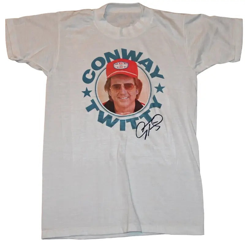 Vintage Concert 1970s Conway Twitty Shirt Short Sleeve White S 3XL T-Shirts, Hoodie, Sweatshirt - T-Shirt, Sweatshirt, Hoodie