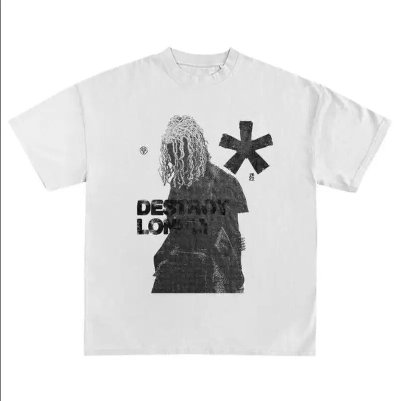 Vintage Destroy Lonely Y2K Top Womenswear Underwear Cotton Polyester Printed Streetwear T-Shirts, Hoodie, Sweatshirt - T-Shirt, Sweatshirt, Hoodie