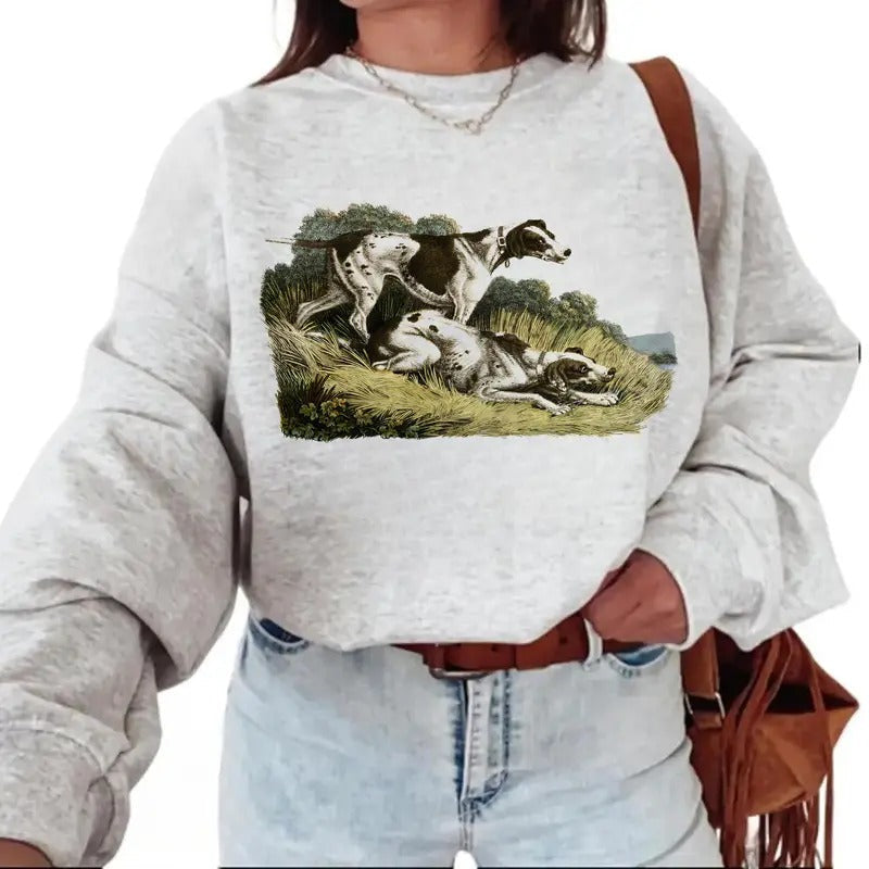 Vintage Dog Funny Hunting Season Funny Nature Animal Lover Cotton Womenswear Day Polyester T-Shirts, Hoodie, Sweatshirt - T-Shirt, Sweatshirt, Hoodie