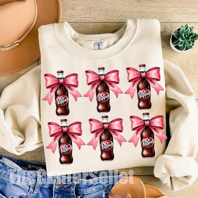 Vintage Dr Pepper Coquette Pink Bow Dr Pepper Soda Lover Diet T-Shirts, Hoodie, Sweatshirt - T-Shirt, Sweatshirt, Hoodie