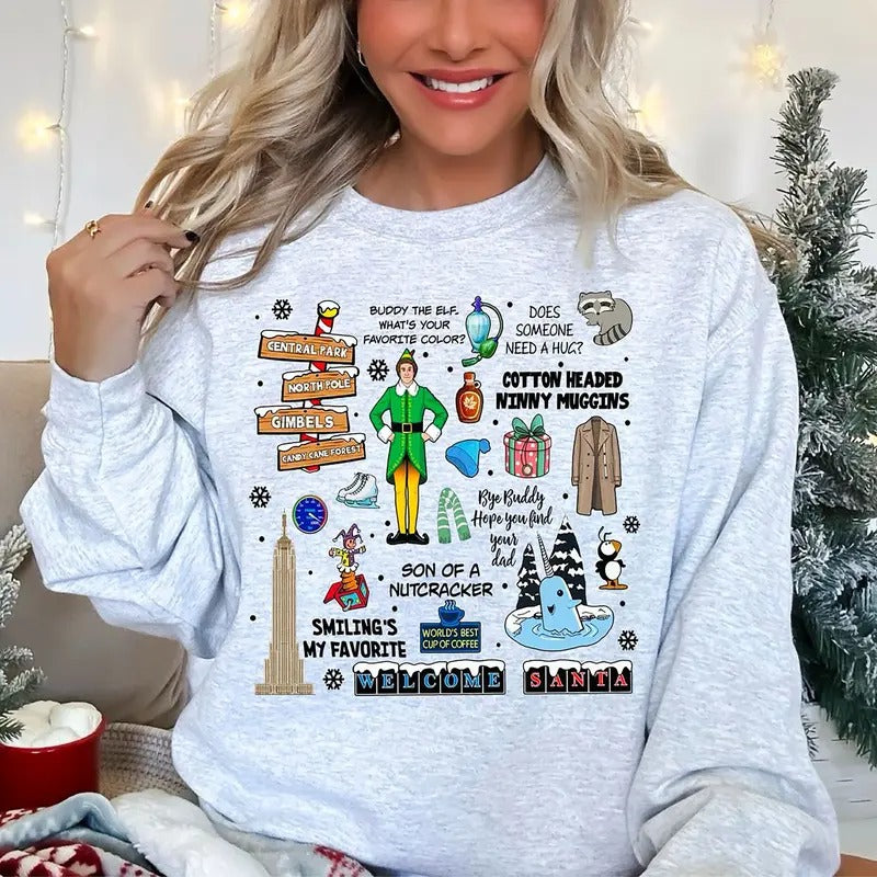 Vintage Elf Movie Xmas Classic Movie 90s Shirt Elf Elf Shirt Movie Shirt Elf T-Shirts, Hoodie, Sweatshirt - T-Shirt, Sweatshirt, Hoodie