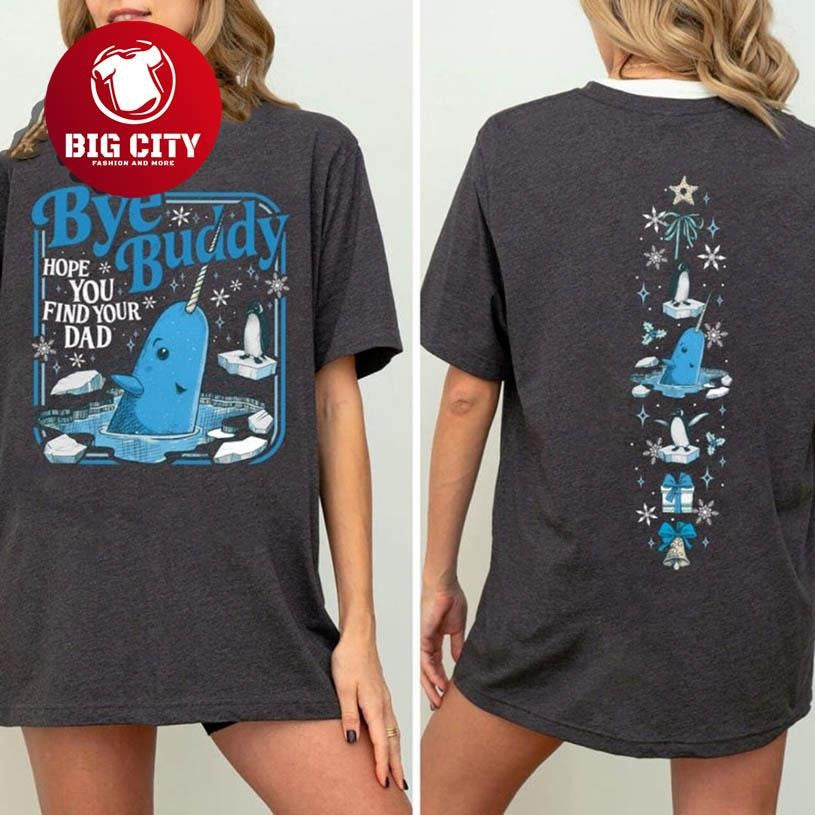 Vintage Elf Movie Sweatshirt Buddy Mr. Narwhal Two Sided Shirt Unisex T-shirt, Sweatshirt, Hoodie, Long Sleeve Tee - T-Shirt, Sweatshirt, Hoodie