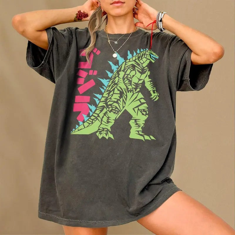 Vintage Godzilla Japanese Monster Movie Poster Shirt Retro Godzilla Art Memorabilia Green & Red T-Shirts, Hoodie, Sweatshirt - T-Shirt, Sweatshirt, Hoodie