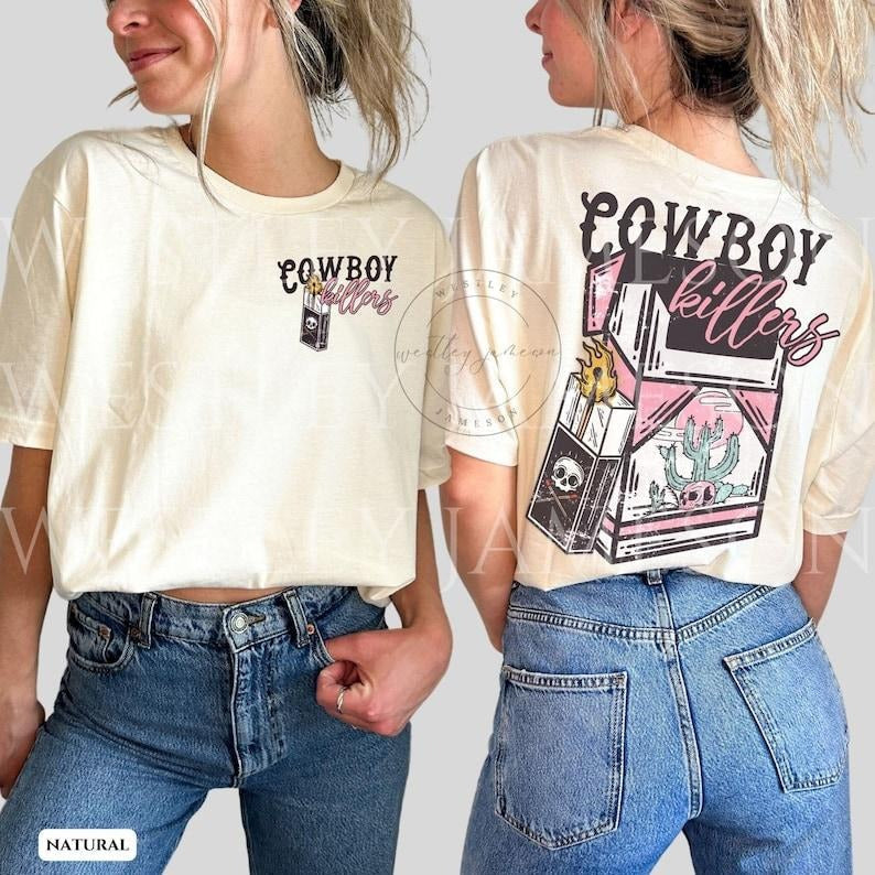 Vintage Inspired Shirt Cowboy Killers Western Cowboy Skull Western Cowgirl T-Shirts, Hoodie, Sweatshirt - T-Shirt, Sweatshirt, Hoodie