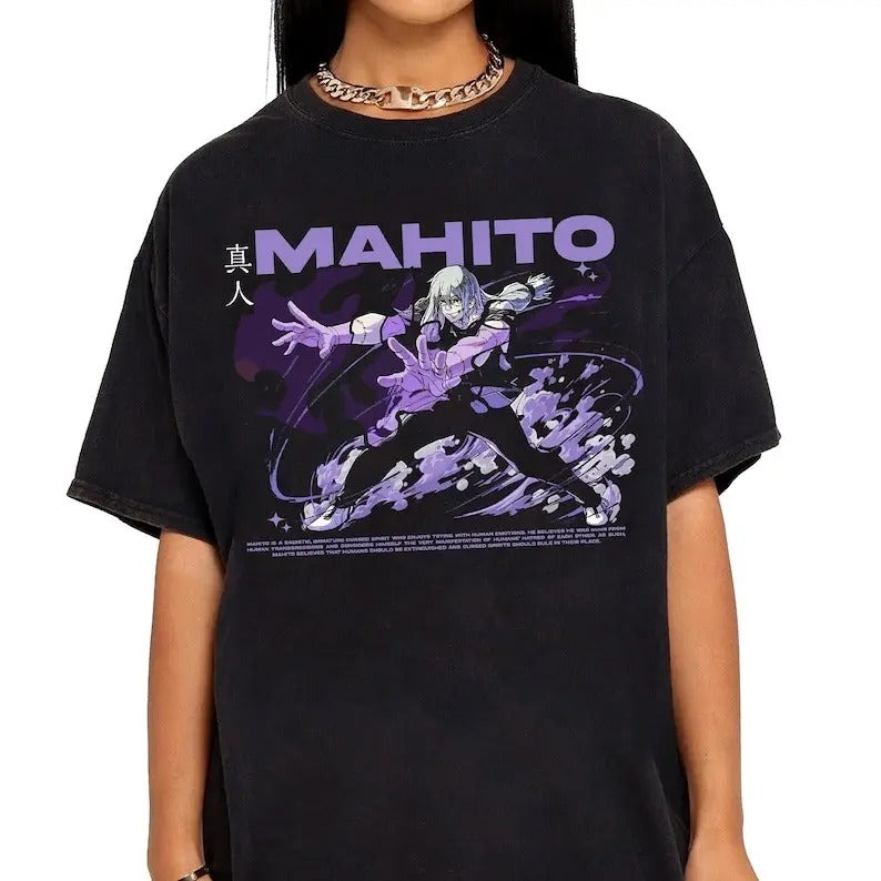 Vintage Mahito Shirt Mahito JJK Mahito Anime Shirt Anime Shirt Anime Lover T-Shirts, Hoodie, Sweatshirt - T-Shirt, Sweatshirt, Hoodie