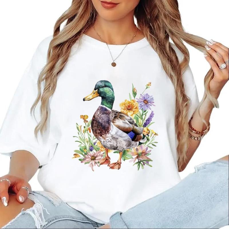 Vintage Mallard Duck Hunting Floral Outdoor Cotton Womenswear Day T-Shirts, Hoodie, Sweatshirt - T-Shirt, Sweatshirt, Hoodie