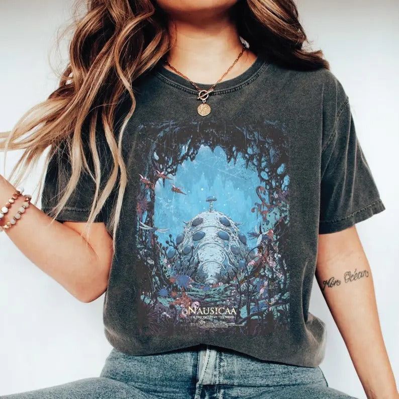 Vintage Nausicaa Studio Ghibli Shirt Spirited Away Shirt Ghibli Hayao Miyazaki Totoro Shirt Howl'S Moving Castle Shirt T-Shirts, Hoodie, Sweatshirt - T-Shirt, Sweatshirt, Hoodie