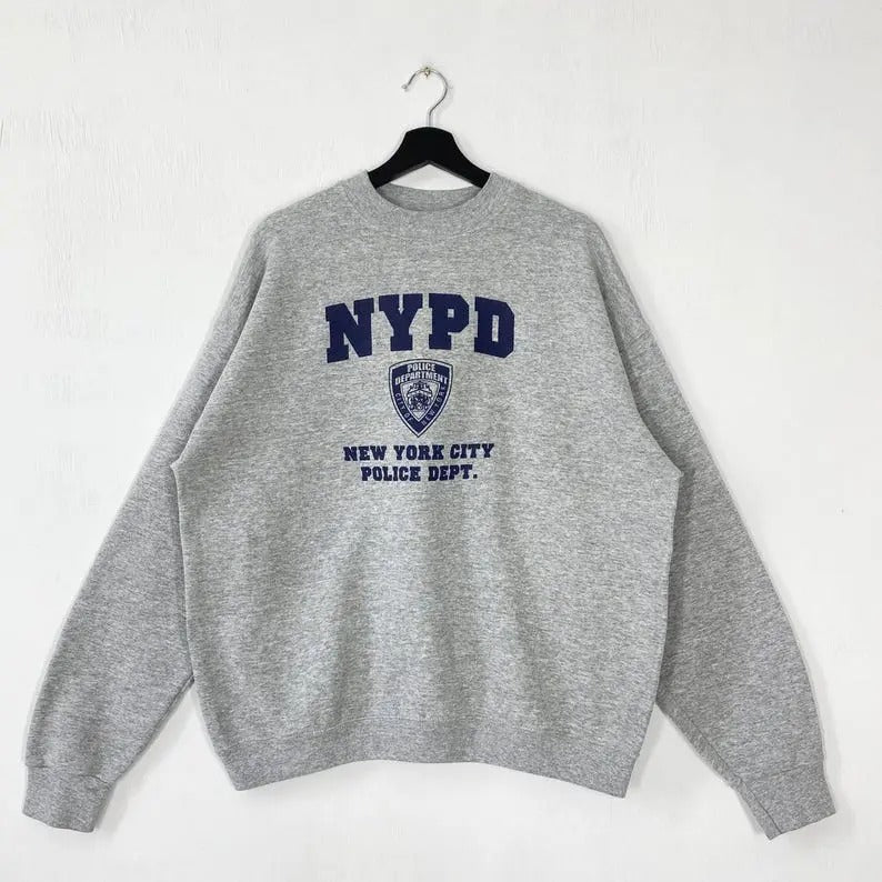 Vintage New York Police Department NYPD Police Department NYPD Print Logo Menswear Athletic Casual Collar T-Shirts, Hoodie, Sweatshirt - T-Shirt, Sweatshirt, Hoodie
