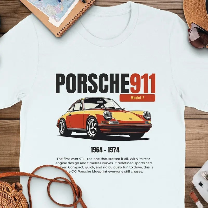 Vintage Porsche 911 Model F Classic Sports Car 1964 1974 Retro Car Enthusiast Iconic Car Shirt T-Shirts, Hoodie, Sweatshirt - T-Shirt, Sweatshirt, Hoodie