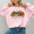 Vintage Pumpkin 'S Fall Y'All Fall Pumpkin Leopard Pumpkins Spooky Season Tops Halloween Party Outfits Long Sleeve Cute Tops Casual Womenswear Unhinged Fabric Cotton Top T-Shirts, Hoodie, Sweatshirt - T-Shirt, Sweatshirt, Hoodie