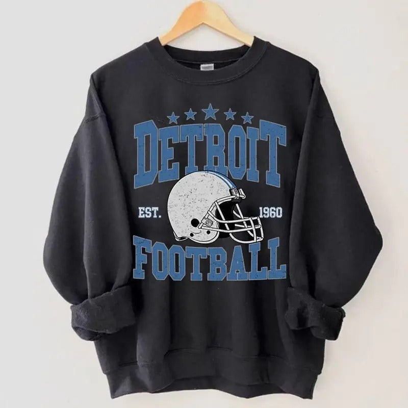 Vintage Detroit Football Game Day Football Detroit Football Sunday Football Detroit Football T-Shirts, Hoodie, Sweatshirt - T-Shirt, Sweatshirt, Hoodie