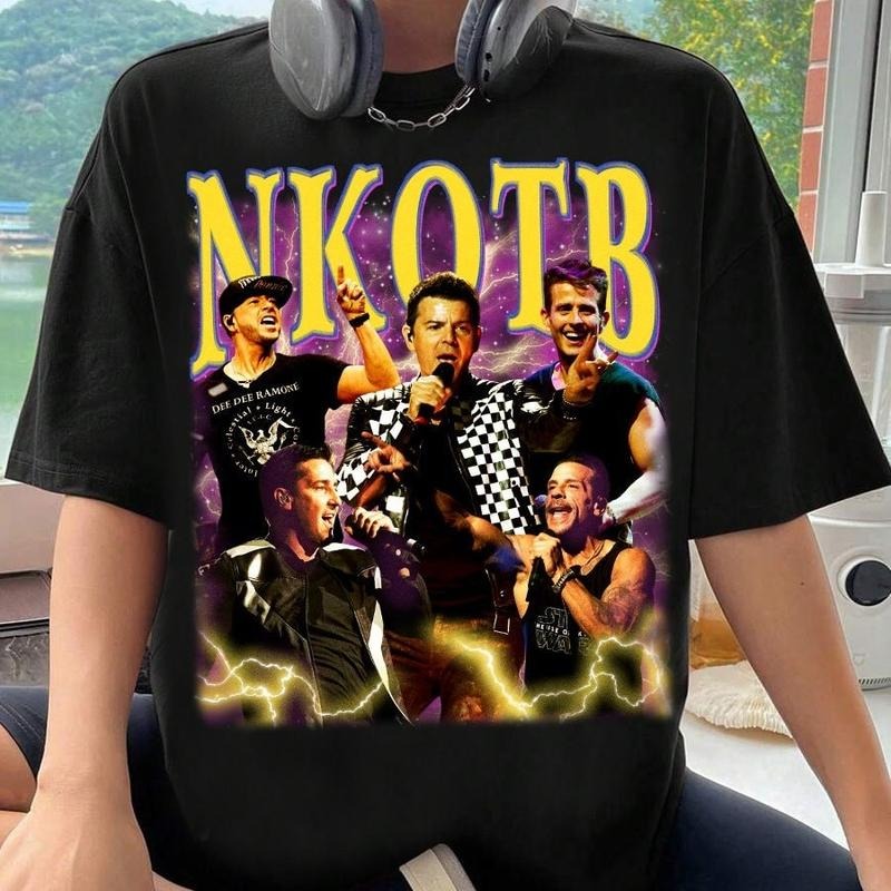 Vintage Nkotb Bootleg New Block Shirt Classic Rock Concert Nkotb 2024 Concert Nkotb Fan Shirts Band Fans Short Sleeve Shirt T-Shirts, Hoodie, Sweatshirt - T-Shirt, Sweatshirt, Hoodie