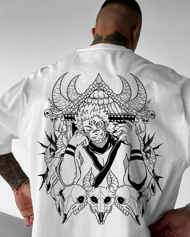 Vintage Sukuna 2 Sides Shirt Jujutsu Kaisen Anime Shirt Japanese Anime T-Shirts, Hoodie, Sweatshirt - T-Shirt, Sweatshirt, Hoodie
