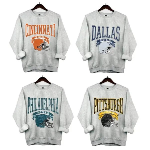 Vintage All Teams Football Cincinnati Football Kansas City Football Philadelphia Football Dallas Football Pittsburgh Football Gif Sport Classic Sport Cotton Menswear T-Shirts, Hoodie, Sweatshirt - T-Shirt, Sweatshirt, Hoodie
