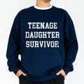Vintage Teenage Daughter Survivor Retro Funny Girl Dad Funny Long Sleeved Sarcastic Daddy Funny Dad T-Shirts, Hoodie, Sweatshirt - T-Shirt, Sweatshirt, Hoodie
