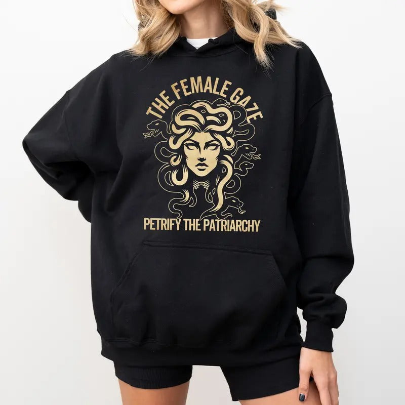 Vintage Female Gaze Retro Feminist Resist Patriarchy Girl Power Womenswear T-Shirts, Hoodie, Sweatshirt - T-Shirt, Sweatshirt, Hoodie