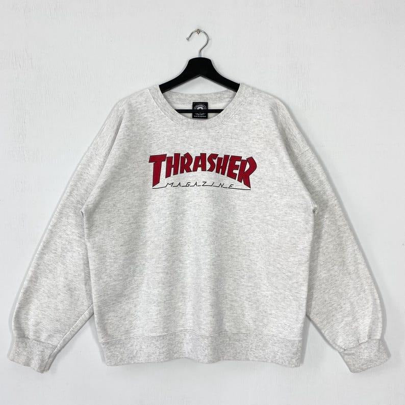 Vintage Thrasher Thrasher Thrasher Thrasher Magazine Skateboard Thrasher Print Logo Menswear Athletic Tops T-Shirts, Hoodie, Sweatshirt - T-Shirt, Sweatshirt, Hoodie