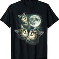 Vintage Three Cat Moon 3 Wolfs Cute Kitten Fantasy Kitten Cute Cat Shirt Love Cat Meme Cringe Funny Dumb Shirts Shirt Menswear Womenswear Streetwear T-Shirts, Hoodie, Sweatshirt - T-Shirt, Sweatshirt, Hoodie