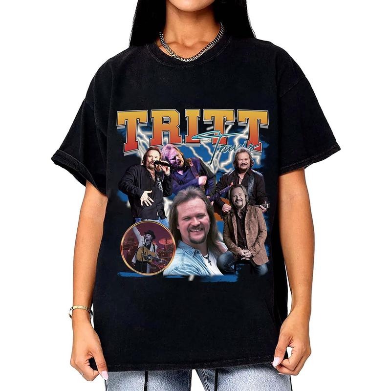 Vintage Travis Tritt Shirt Retro Travis Tritt Fan Shirt Travis Tritt Bootleg Shirt Travis Tritt Y2k Fan Travis Tritt Fan Shirt Menswear Top Underwear Man Streetwear Tropical Round Neck Womenswear T-Shirts, Hoodie, Sweatshirt - T-Shirt, Sweatshirt, Hoodie