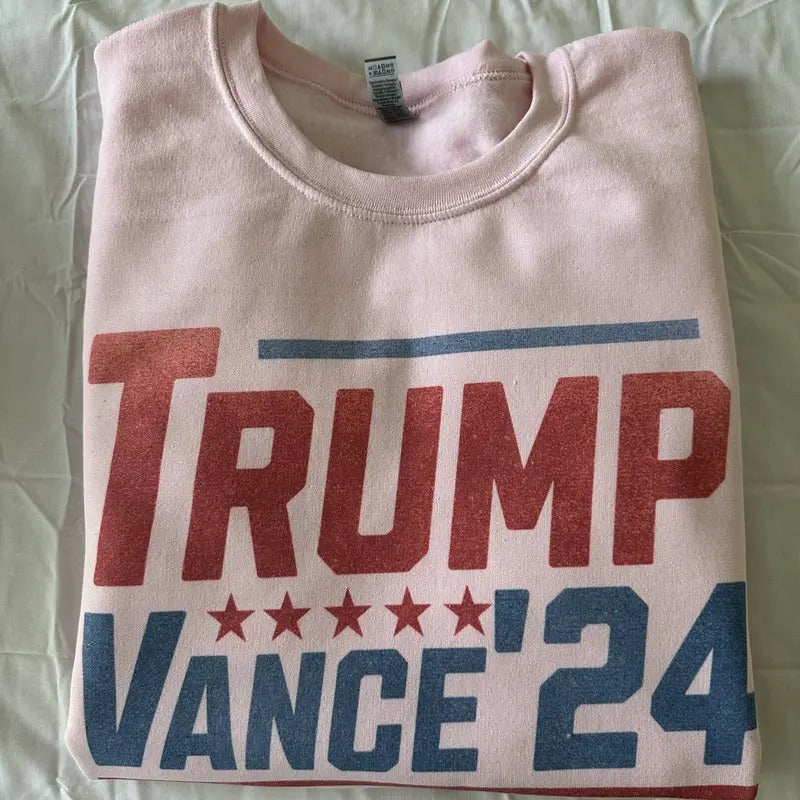 Vintage Trump Vance 2024 Pink T-Shirts, Hoodie, Sweatshirt - T-Shirt, Sweatshirt, Hoodie