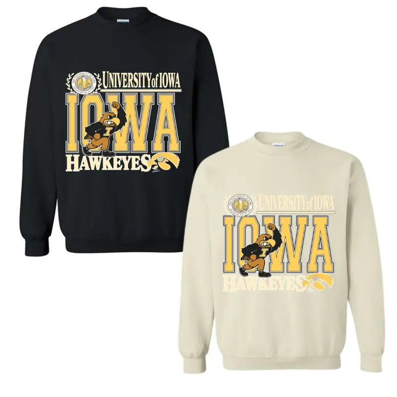 Vintage University Iowa Hawkeyee Cotton Top T-Shirts, Hoodie, Sweatshirt - T-Shirt, Sweatshirt, Hoodie