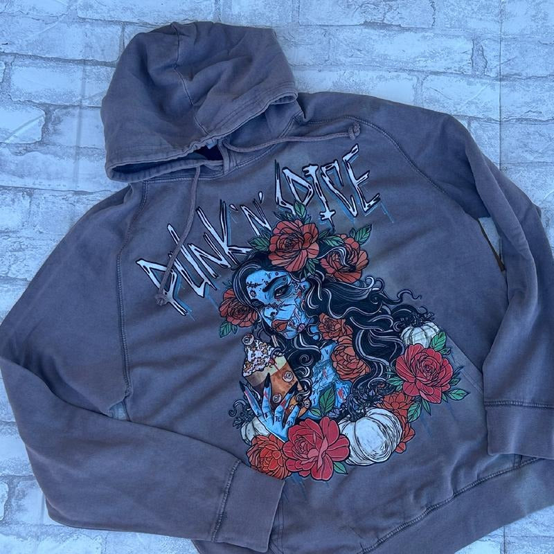Vintage Washed Punk N Spice Halloween Pumpkin Spice Alt Goth Zombie Halloween Scary Rock Punk Metal T-Shirts, Hoodie, Sweatshirt - T-Shirt, Sweatshirt, Hoodie