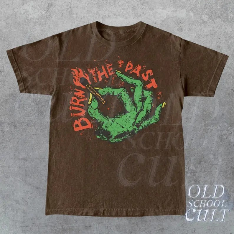 Vintage Y2k Burn Shirt Retro 90s Past Oversize Shirt Oversize 2000s Cute Shirt Flame Shirt Fire Cool T-Shirts, Hoodie, Sweatshirt - T-Shirt, Sweatshirt, Hoodie