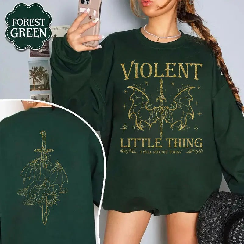 Violent Little Thing Dragon Rider Shirt Fourth Wing Bookworm Fantasy Books Shirt Riders Quadrant Fourth Wing Fan Shirt T-Shirts, Hoodie, Sweatshirt - T-Shirt, Sweatshirt, Hoodie