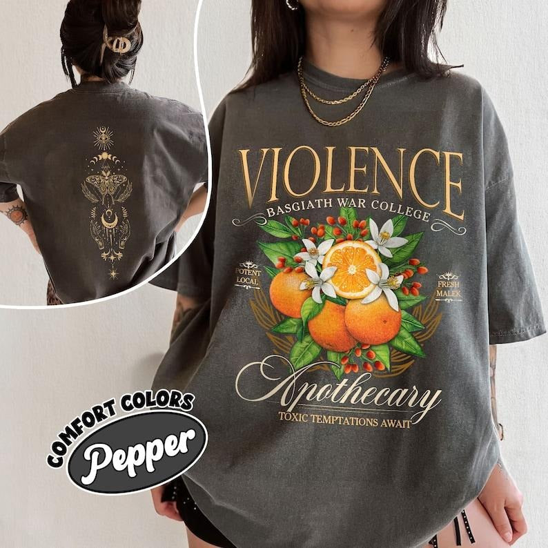 Violet Apothecary Comfort Colors Shirt Basgiath War College Fourth Wing Shirts Riders Quadrant Bookish Book Lover T-Shirts, Hoodie, Sweatshirt - T-Shirt, Sweatshirt, Hoodie