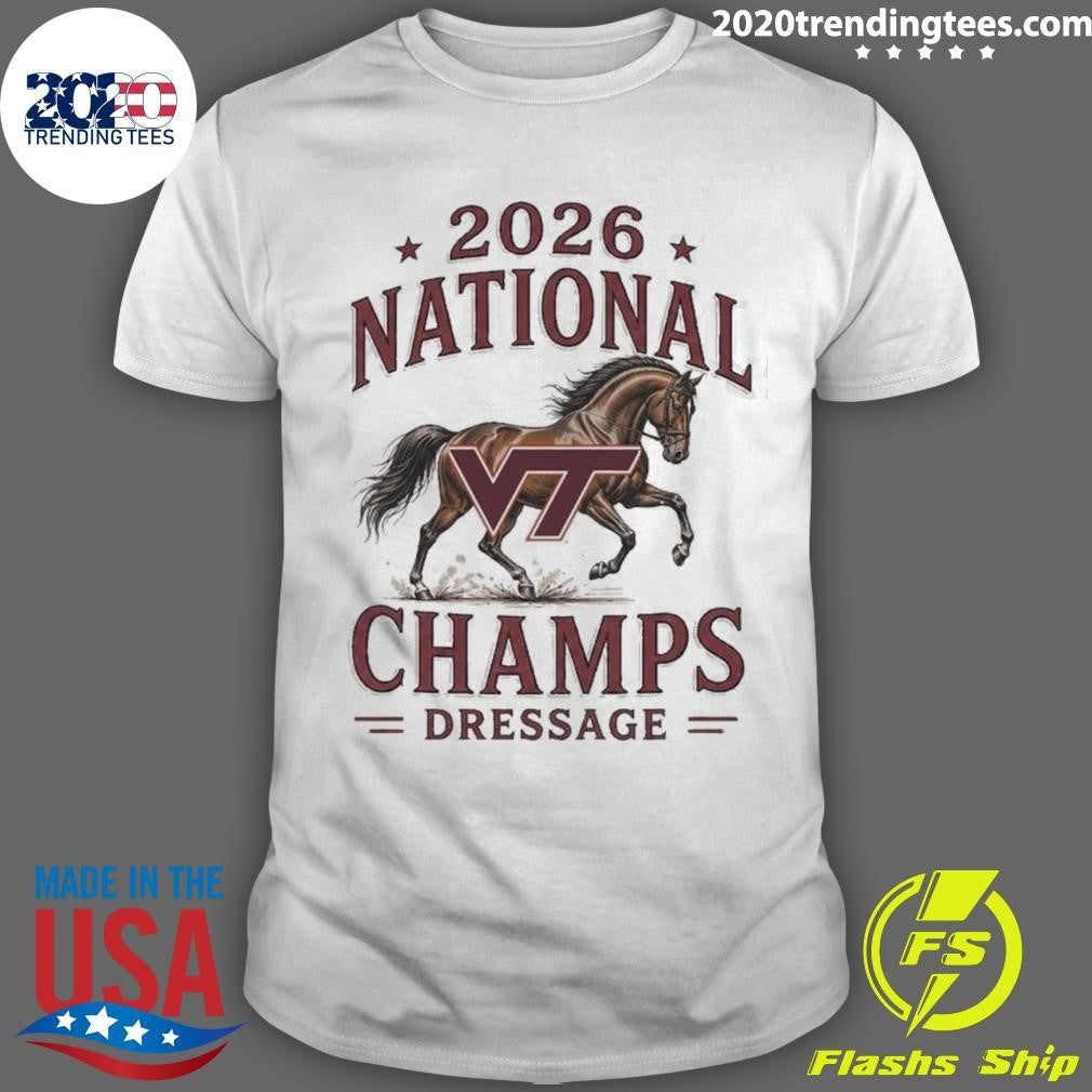 Virginia Tech Hokies 2026 National Champs Dressage Horse Shirt Unisex T-shirt, Sweatshirt, Hoodie, Long Sleeve Tee - T-Shirt, Sweatshirt, Hoodie
