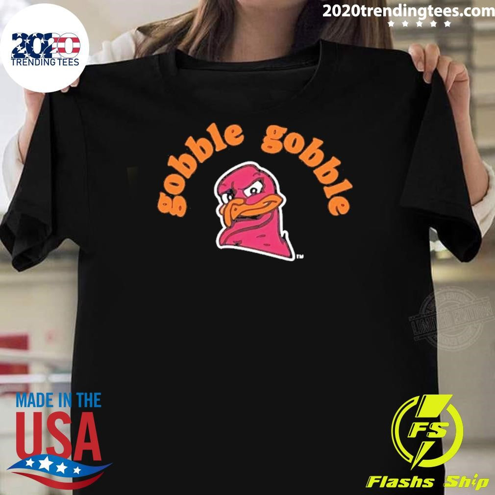 Virginia Tech Hokies Gobble Gobble Turkey Leg Shirt Unisex T-shirt, Sweatshirt, Hoodie, Long Sleeve Tee - T-Shirt, Sweatshirt, Hoodie